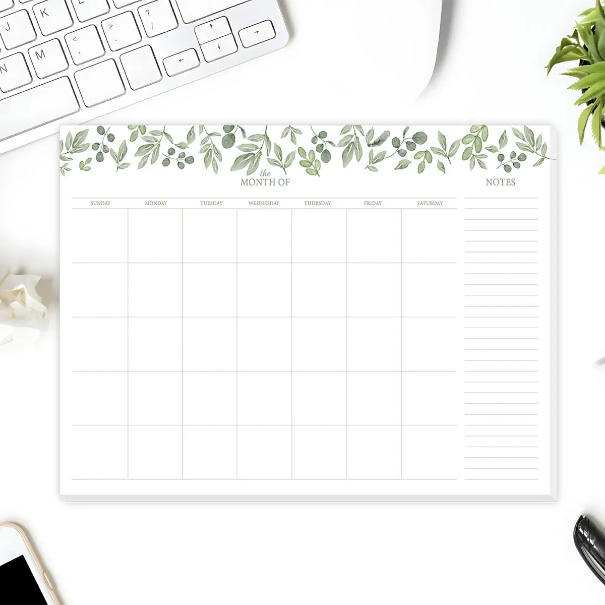 A4 Undated Monthly Weekly Daily Planner Notepad with Notes - Ideal for School, Office, and Household Organization - 24 Sheets showcase 3
