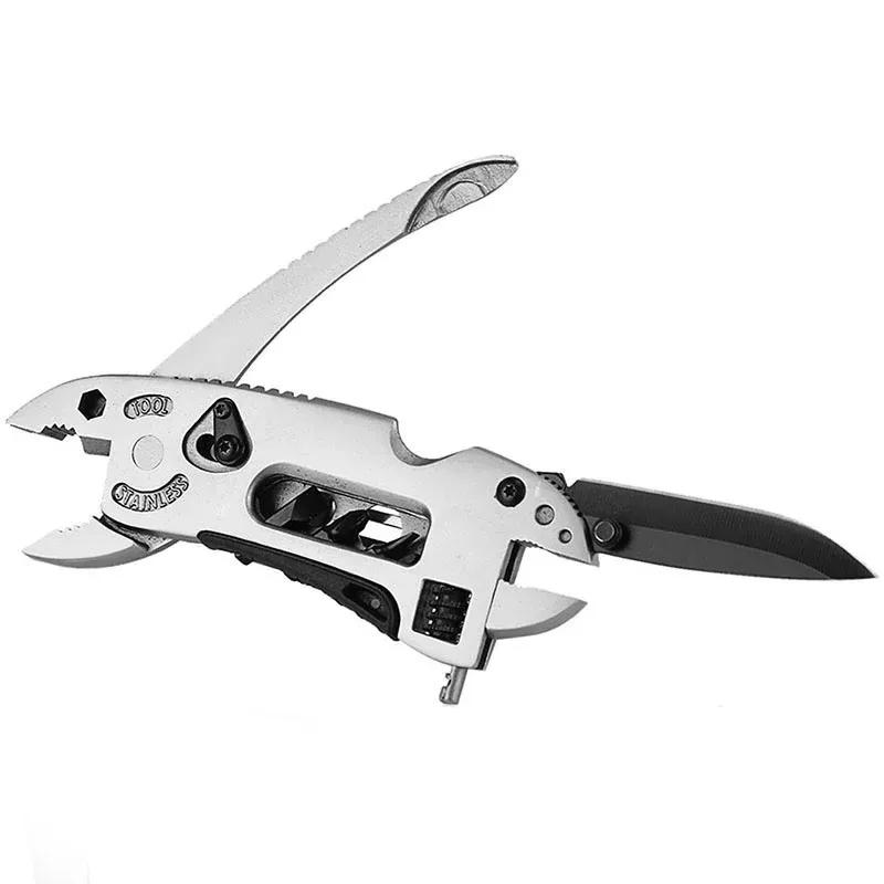 15-in-1 Multitool Pliers Pocket Knife with Screwdriver Set, Adjustable Wrench, Survival Kit for Outdoor Camping, Hiking, and Home Repair thumbnail 5