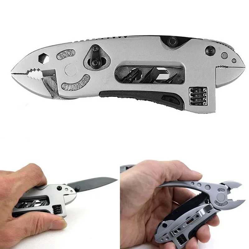 15-in-1 Multitool Pliers Pocket Knife with Screwdriver Set, Adjustable Wrench, Survival Kit for Outdoor Camping, Hiking, and Home Repair thumbnail 2
