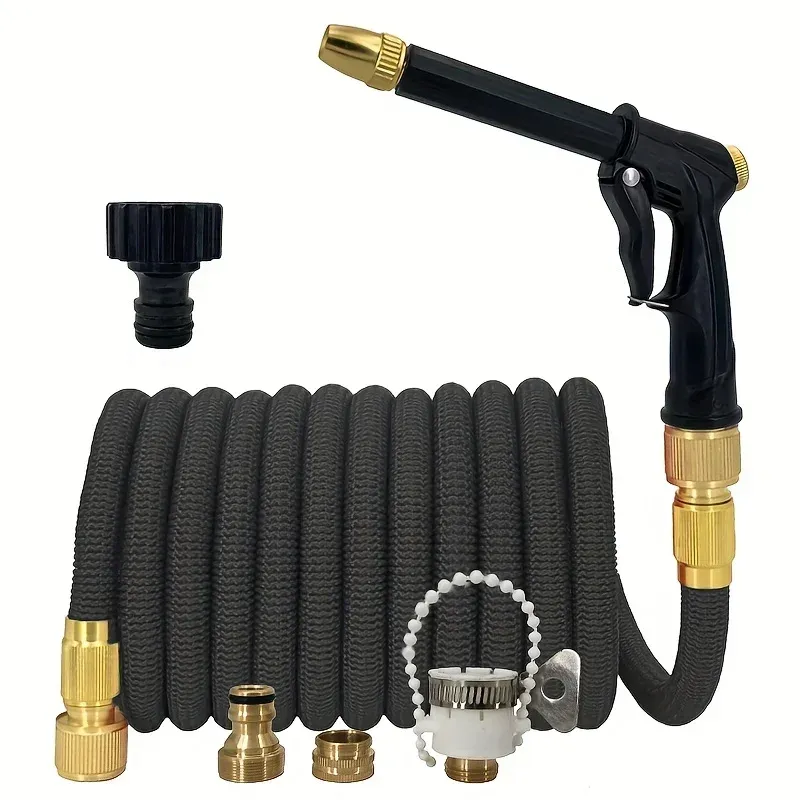 Expandable Magic Garden Hose with Spray Gun - High Pressure, Lightweight, Flexible for Car Washing, Outdoor Watering, and Irrigation showcase 1