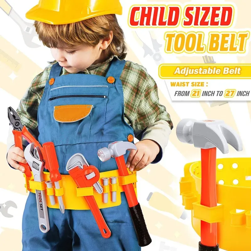 Children's Electric Toy Tool Set with Drill & Toolbox | Kids Pretend Play Construction Kit | Toddler Boys Girls Educational Toy thumbnail 2