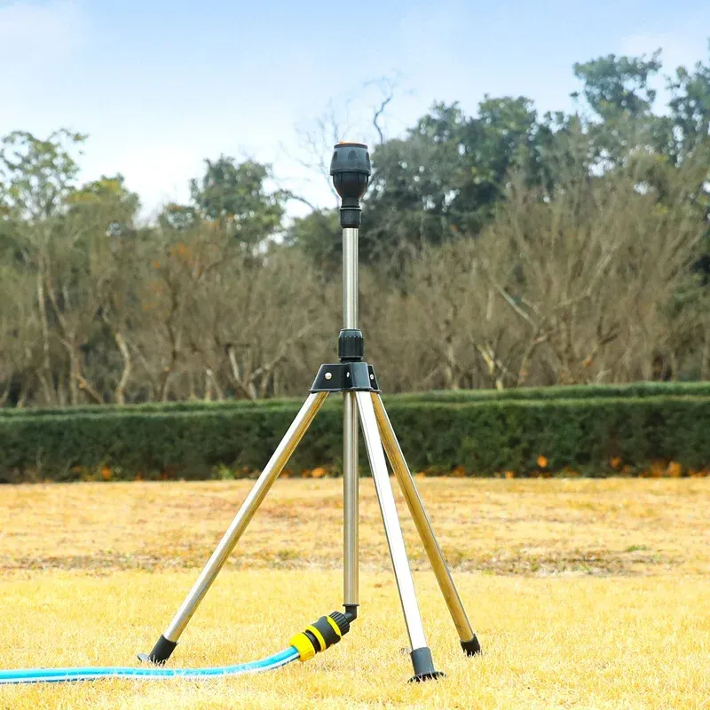 360-Degree Rotating Garden Sprinkler with Stainless Steel Tripod - Automatic Water Jet for Lawn Irrigation, Car Washing, and Outdoor Cooling showcase 8