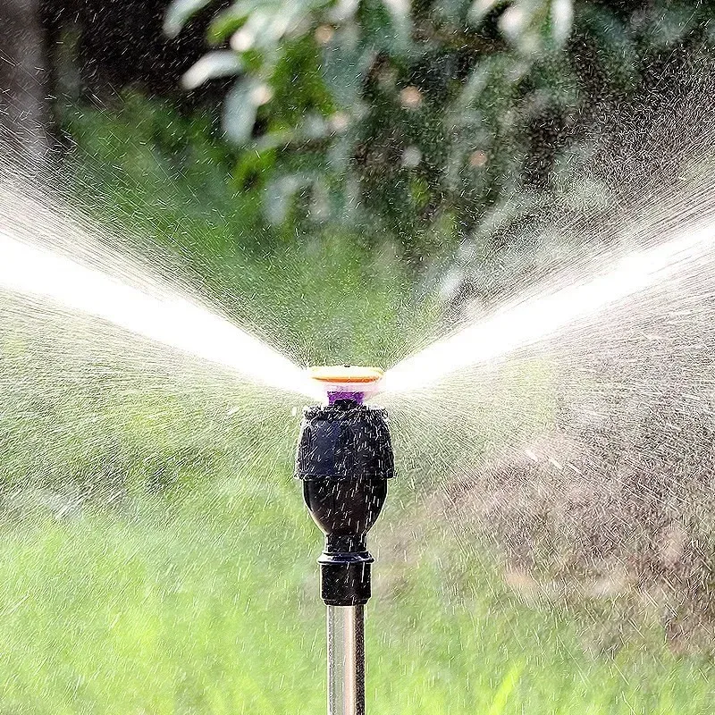 360-Degree Rotating Garden Sprinkler with Stainless Steel Tripod - Automatic Water Jet for Lawn Irrigation, Car Washing, and Outdoor Cooling thumbnail 5