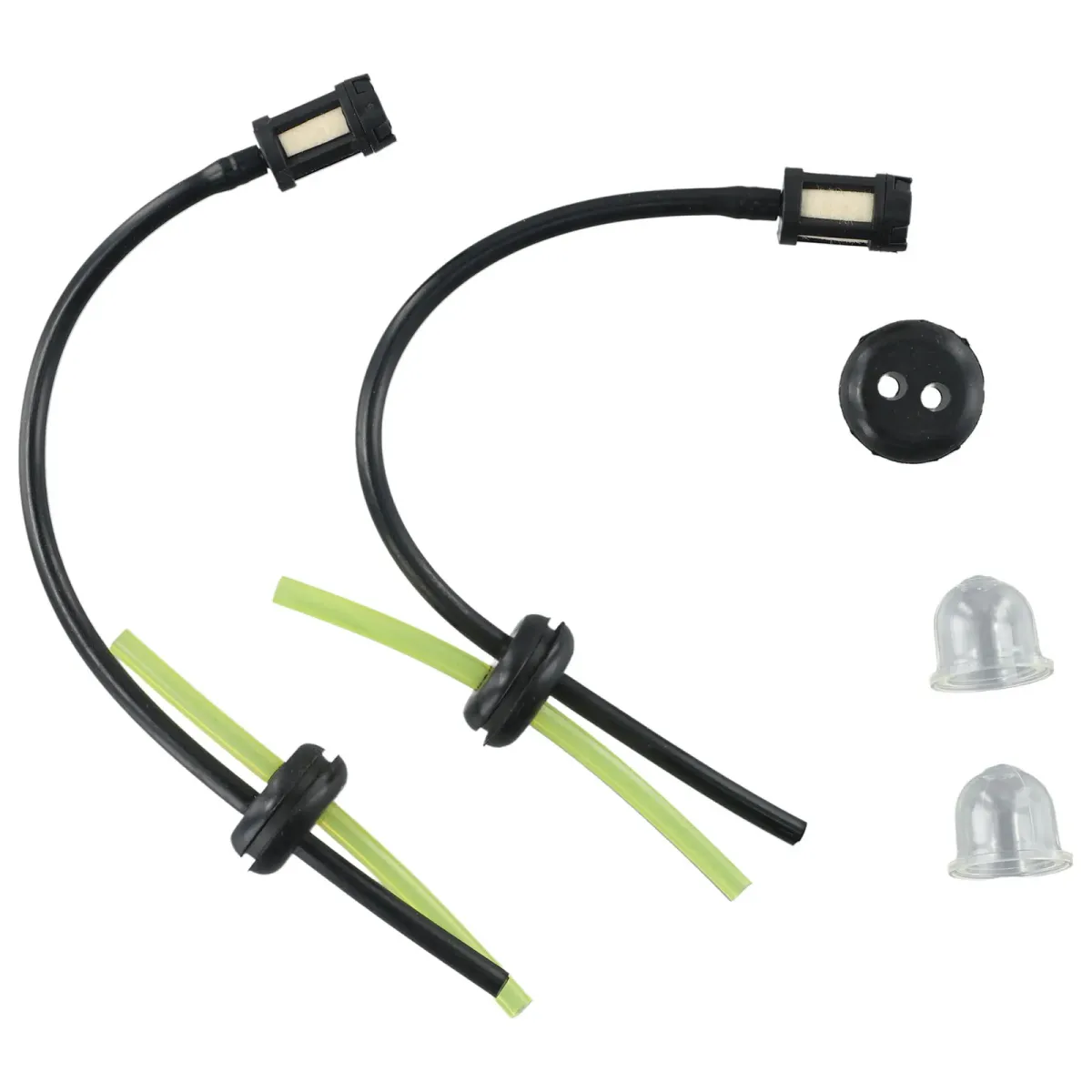 2 Sets Fuel Filter Hose Seal with Priming Bulbs for Brushcutter Hedge Trimmer Garden Lawn Mower Engines - Durable Replacement Parts for 2-Stroke & 4-Stroke Machines showcase 1