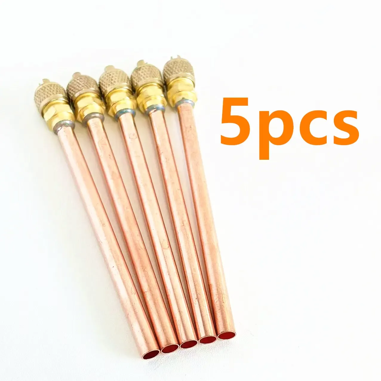 5PCS Copper Refrigerant Charging Valve Set for AC & Refrigeration - 3.4 Mpa Pressure Rated, Easy Install DIY Tool for HVAC Technicians thumbnail 1