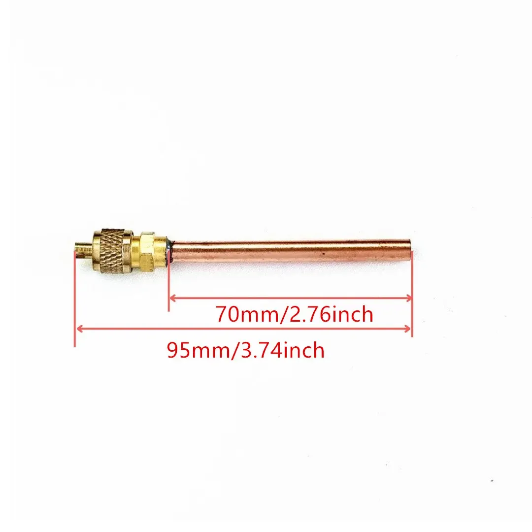 5PCS Copper Refrigerant Charging Valve Set for AC & Refrigeration - 3.4 Mpa Pressure Rated, Easy Install DIY Tool for HVAC Technicians thumbnail 5