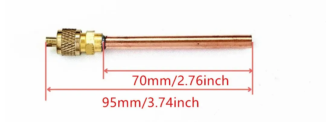 5PCS Copper Refrigerant Charging Valve Set for AC & Refrigeration - 3.4 Mpa Pressure Rated, Easy Install DIY Tool for HVAC Technicians showcase 1