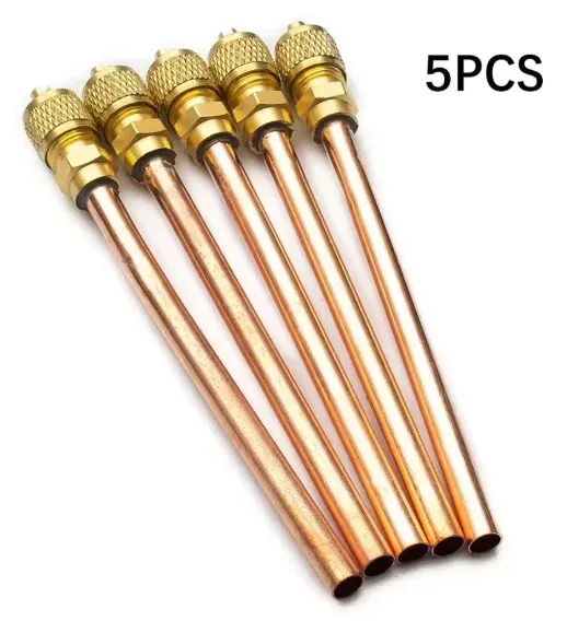 5PCS Copper Refrigerant Charging Valve Set for AC & Refrigeration - 3.4 Mpa Pressure Rated, Easy Install DIY Tool for HVAC Technicians showcase 2