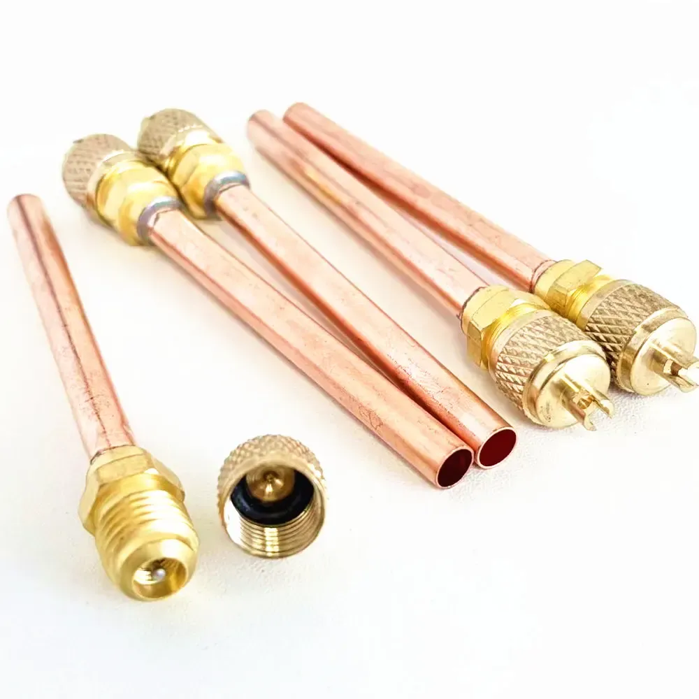 5PCS Copper Refrigerant Charging Valve Set for AC & Refrigeration - 3.4 Mpa Pressure Rated, Easy Install DIY Tool for HVAC Technicians thumbnail 2
