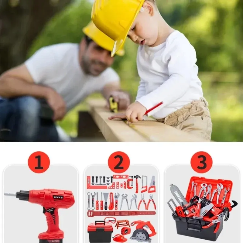 Kids Engineer Tool Set with Electric Drill & Screwdriver | Pretend Play Toy for Boys | Educational Building & Repair Kit | Safe ABS Plastic | Christmas Gift showcase 8