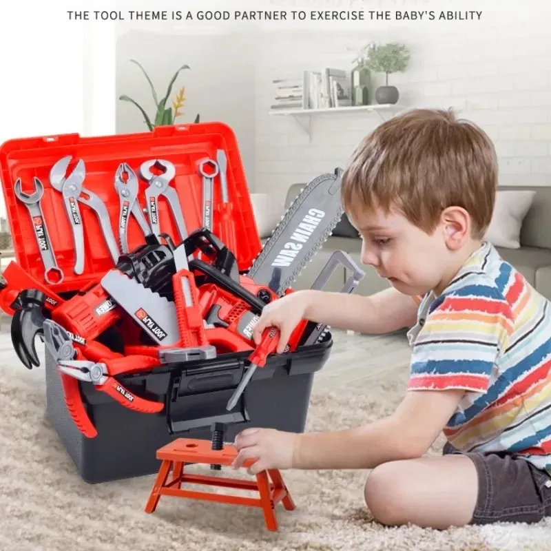 Kids Engineer Tool Set with Electric Drill & Screwdriver | Pretend Play Toy for Boys | Educational Building & Repair Kit | Safe ABS Plastic | Christmas Gift thumbnail 3