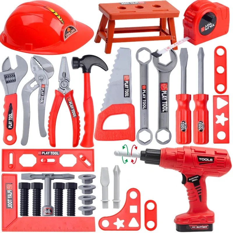 Kids Engineer Tool Set with Electric Drill & Screwdriver | Pretend Play Toy for Boys | Educational Building & Repair Kit | Safe ABS Plastic | Christmas Gift thumbnail 2