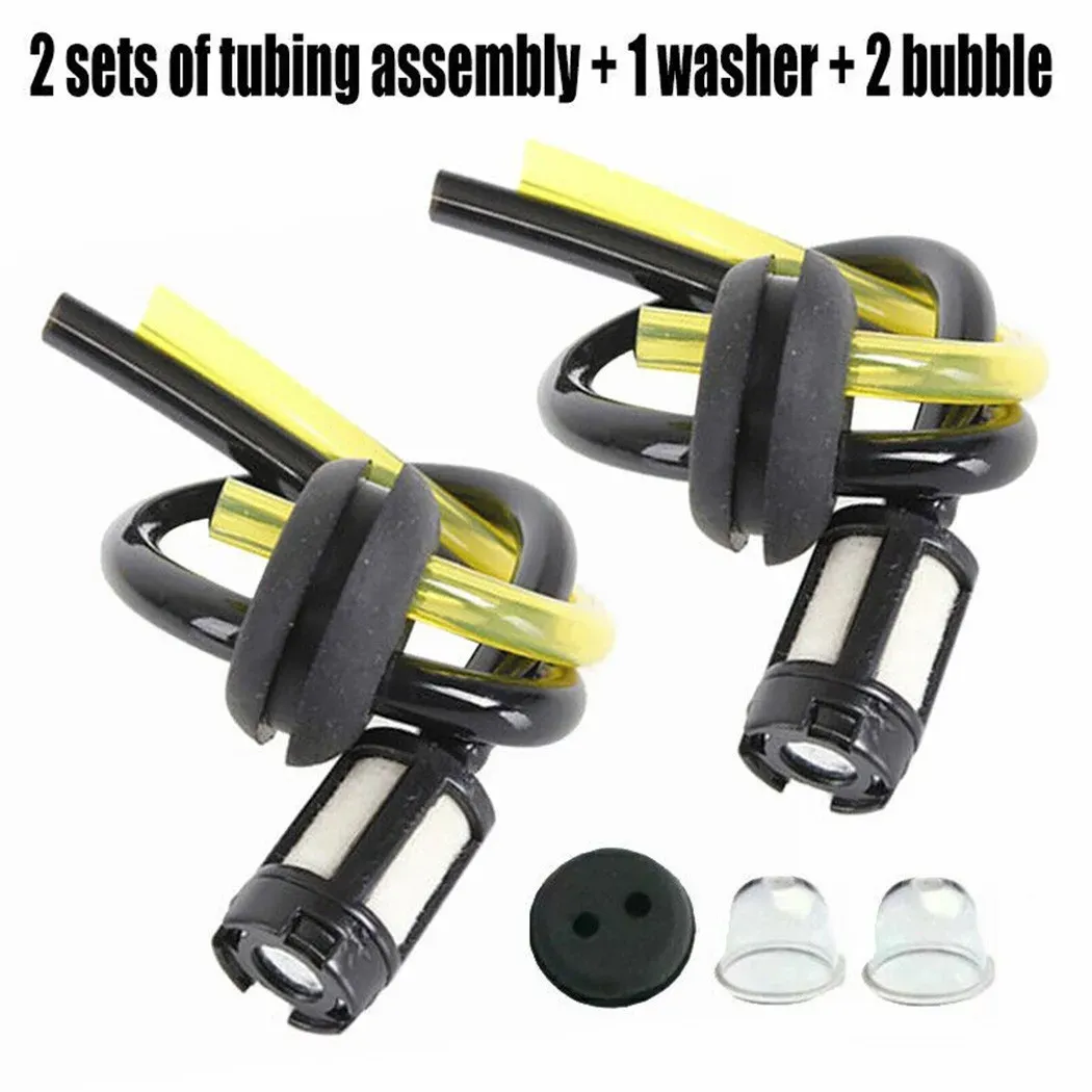 2 Sets Fuel Filter Kit with Priming Bulbs & Fuel Hose Seals for Brushcutters, Hedge Trimmers, Lawn Mowers - Durable Garden Power Equipment Accessories showcase 4
