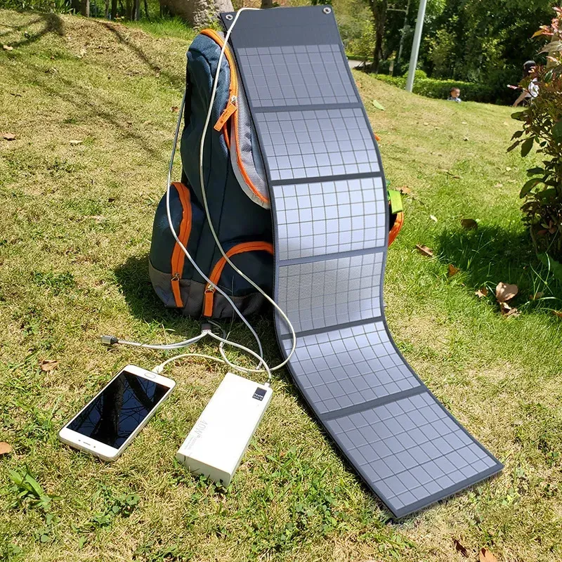 1000W Portable Folding Solar Panel Charger Bag with USB+DC Output, Outdoor Power Supply for Mobile Phones, Laptops, and Cameras - Ideal for Camping and Emergencies showcase 2