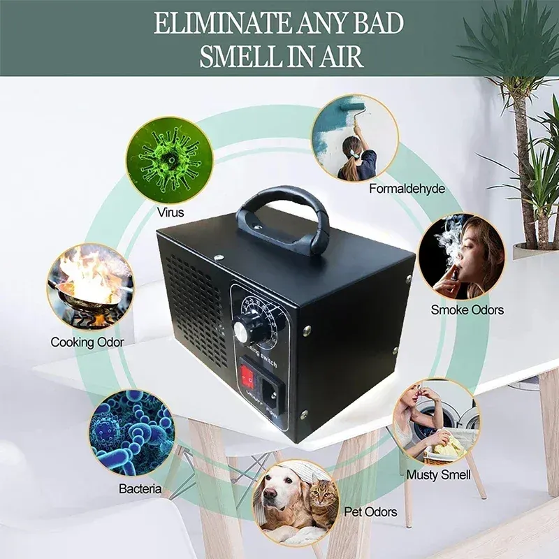 220V 60000mg Ozone Generator Air Purifier for Home & Car - Powerful Disinfection Sterilization Ozonizer for Odor Removal & Air Freshening showcase 4