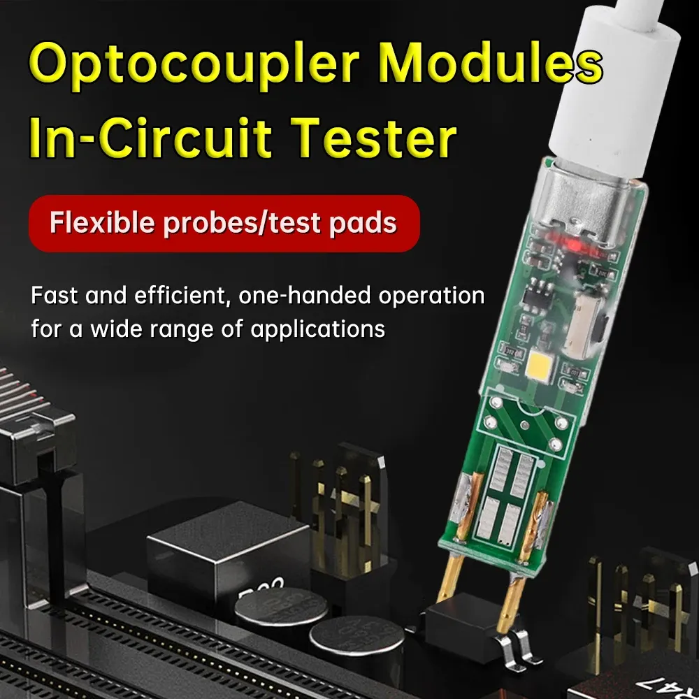 Optocoupler Tester Board for Electronic Repair - 4-Pin In-Line and SMD Testing, Compatible with 817/781/521 Optocouplers, Type-C/Micro-B Input thumbnail 1