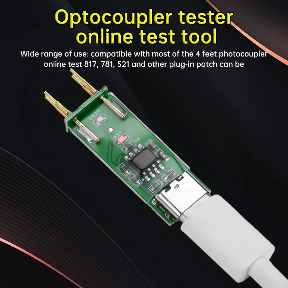 Optocoupler Tester Board for Electronic Repair - 4-Pin In-Line and SMD Testing, Compatible with 817/781/521 Optocouplers, Type-C/Micro-B Input thumbnail 2