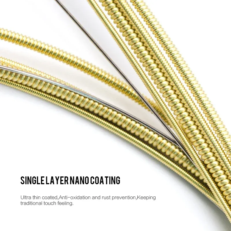 Orphee TX Series Acoustic Guitar Strings Set - Hexagonal Core, 75/25 Bronze Phosphor, Full Bright Tone, Extra Light Tension, Beginner Friendly thumbnail 4