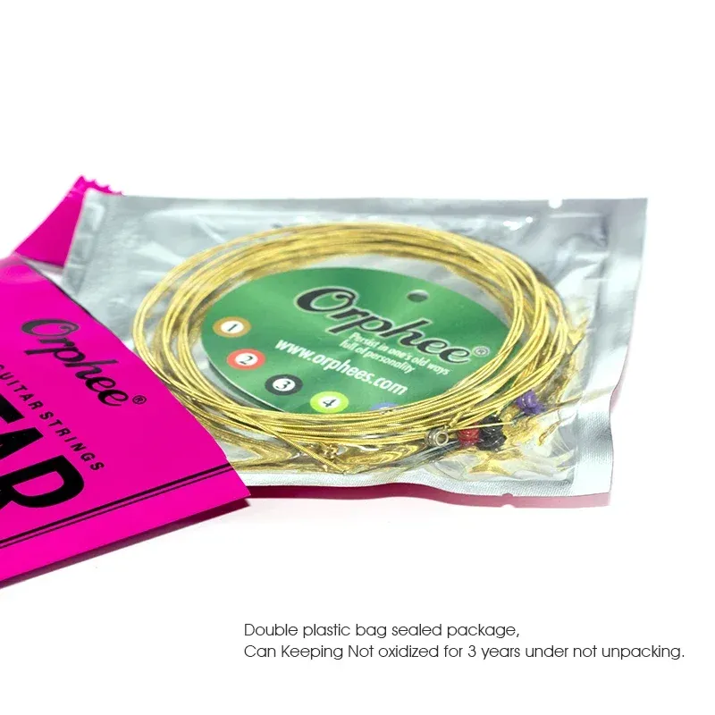 Orphee TX Series Acoustic Guitar Strings Set - Hexagonal Core, 75/25 Bronze Phosphor, Full Bright Tone, Extra Light Tension, Beginner Friendly thumbnail 3