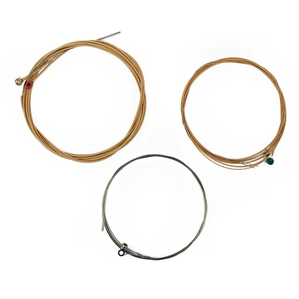Premium Brass Acoustic Guitar Strings Set - 6pcs Full Size 09-45 to 13-56 Gauge Options, Stainless Steel & Copper Alloy, Ideal for Beginner Players & Guitarists thumbnail 2
