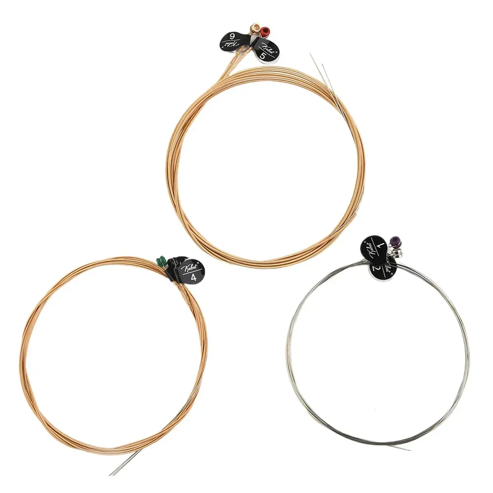 Premium Brass Acoustic Guitar Strings Set - 6pcs Full Size 09-45 to 13-56 Gauge Options, Stainless Steel & Copper Alloy, Ideal for Beginner Players & Guitarists showcase 12