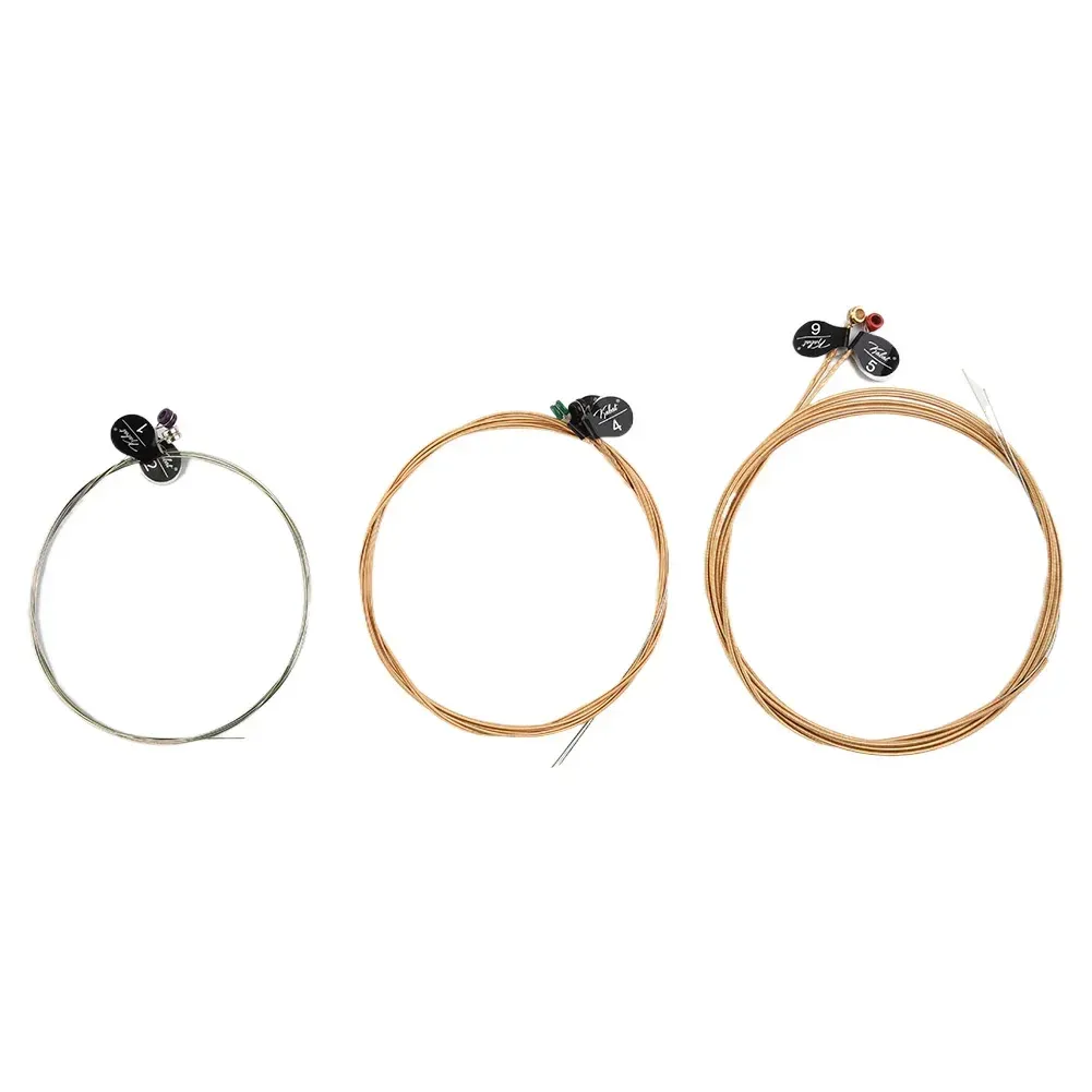 Premium Brass Acoustic Guitar Strings Set - 6pcs Full Size 09-45 to 13-56 Gauge Options, Stainless Steel & Copper Alloy, Ideal for Beginner Players & Guitarists showcase 13