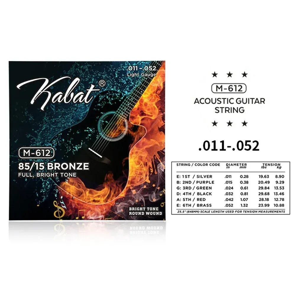 Premium Brass Acoustic Guitar Strings Set - 6pcs Full Size 09-45 to 13-56 Gauge Options, Stainless Steel & Copper Alloy, Ideal for Beginner Players & Guitarists showcase 26