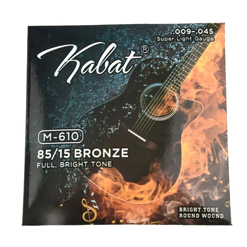 Premium Brass Acoustic Guitar Strings Set - 6pcs Full Size 09-45 to 13-56 Gauge Options, Stainless Steel & Copper Alloy, Ideal for Beginner Players & Guitarists showcase 5