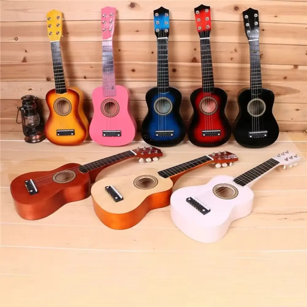 21-Inch Solid Wood Classical Children's Guitar Toy - High Sound Quality, Beginner Friendly, Perfect Gift for Kids Ages 3-12 thumbnail 1