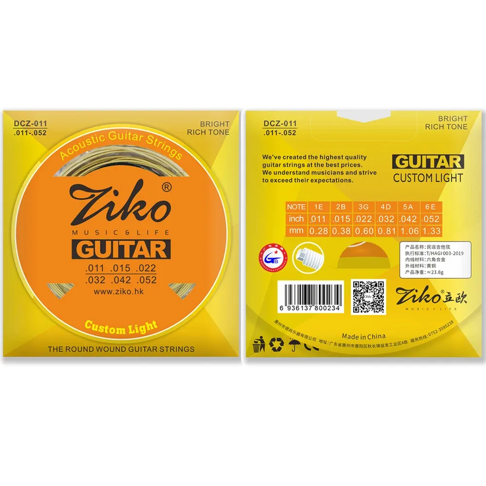 ZIKO Acoustic Guitar Strings - Professional Carbon Steel Hexagonal Alloy Folk Guitar Strings for Beginners & Practice - Durable, Stable Tuning, Great Sound - Guitar Accessories showcase 20