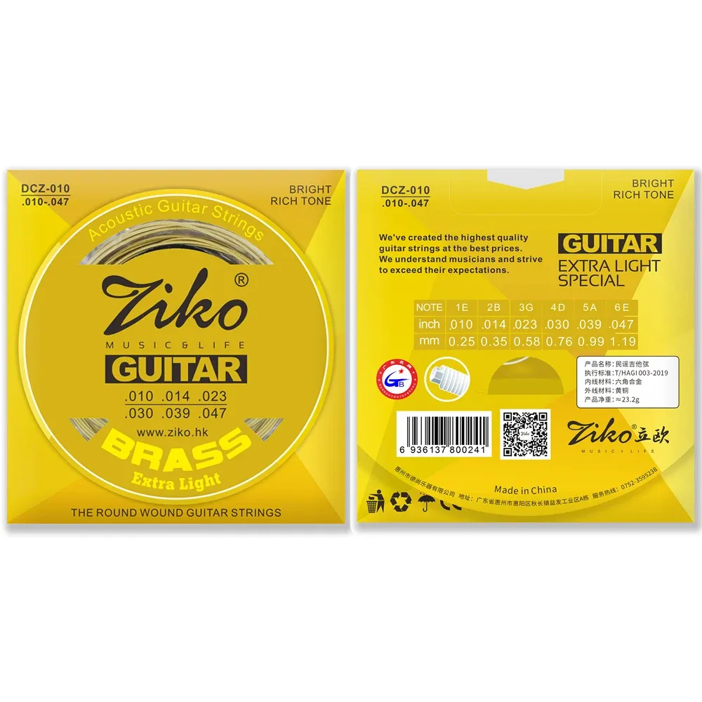 ZIKO Acoustic Guitar Strings - Professional Carbon Steel Hexagonal Alloy Folk Guitar Strings for Beginners & Practice - Durable, Stable Tuning, Great Sound - Guitar Accessories showcase 19