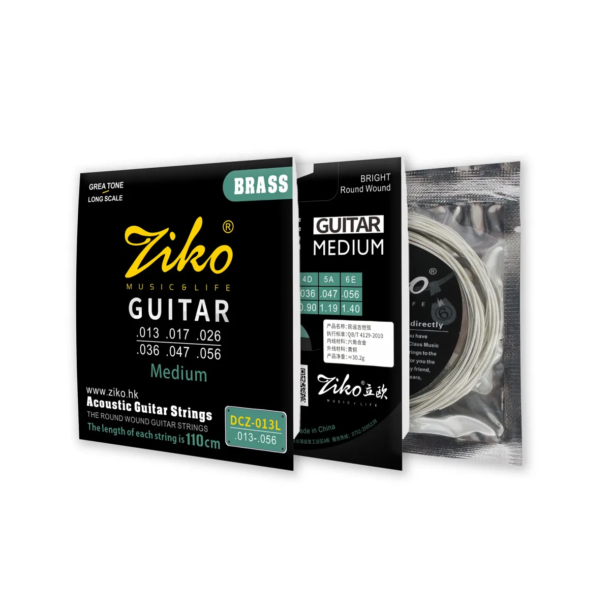 ZIKO Acoustic Guitar Strings - Professional Carbon Steel Hexagonal Alloy Folk Guitar Strings for Beginners & Practice - Durable, Stable Tuning, Great Sound - Guitar Accessories showcase 40