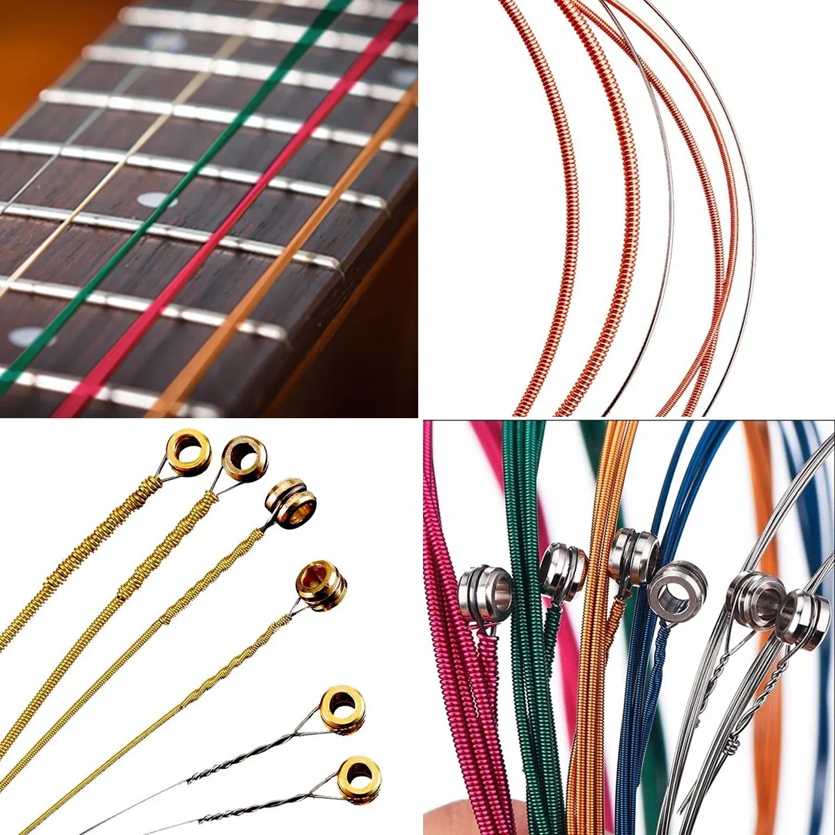 48Pcs Acoustic Guitar Accessories Kit: Capo, 3 Sets Coated Strings, 12 Picks, Winder, Bridge Pins & Saddles - All-in-One Guitar Care Set for Beginners & Musicians showcase 8