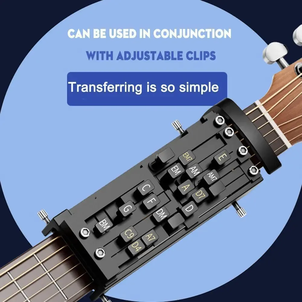 Portable Guitar Chord Trainer Tool for Beginners - Easy One-Touch Chord Practice Aid for Acoustic Folk Guitars showcase 7