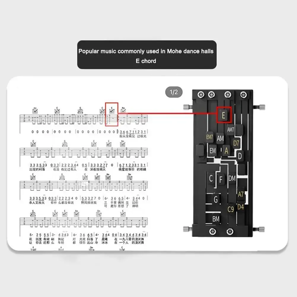 Portable Guitar Chord Trainer Tool for Beginners - Easy One-Touch Chord Practice Aid for Acoustic Folk Guitars showcase 15