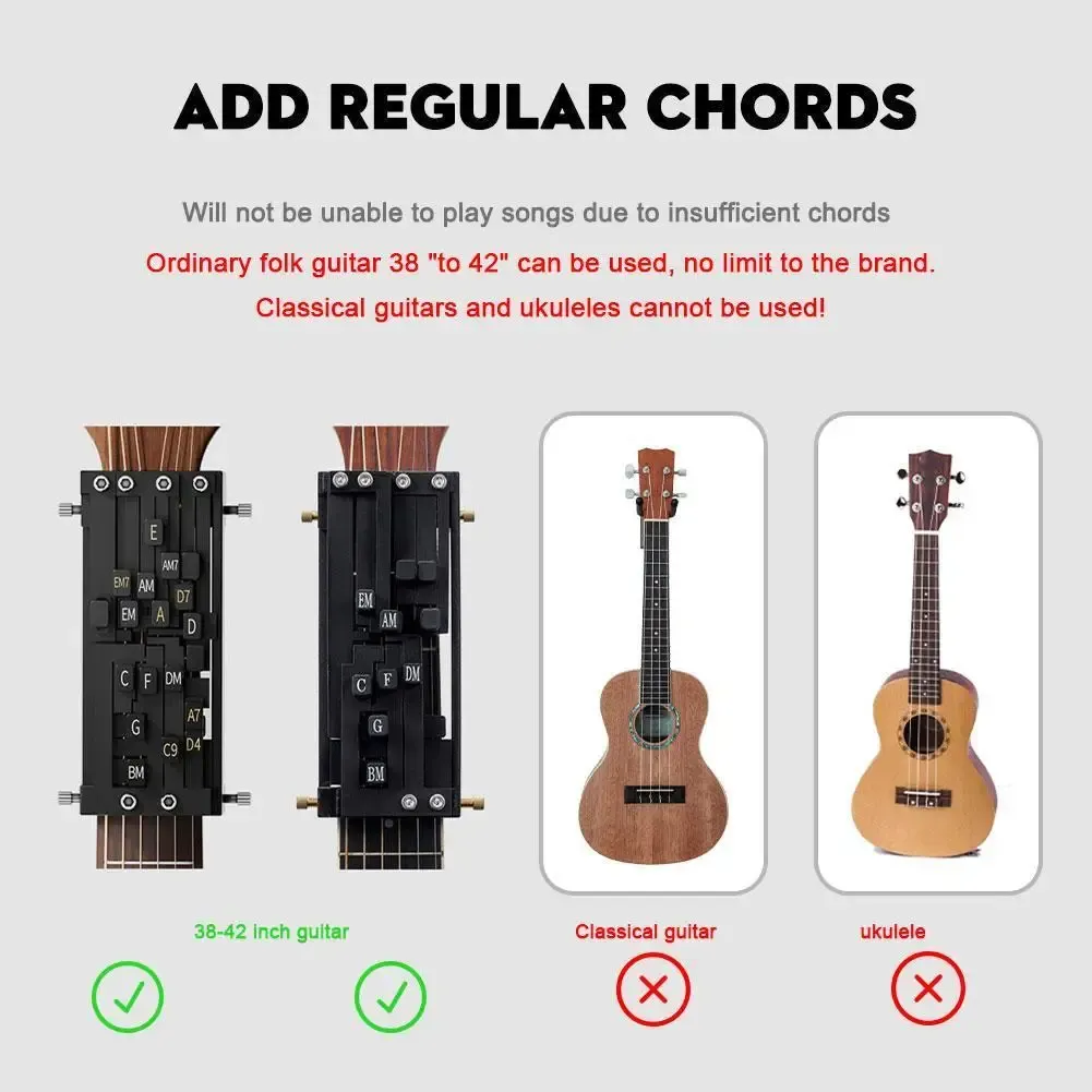 Portable Guitar Chord Trainer Tool for Beginners - Easy One-Touch Chord Practice Aid for Acoustic Folk Guitars showcase 37