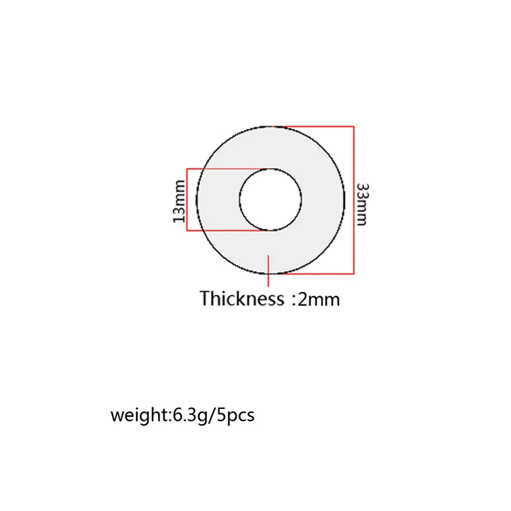 5Pcs Black Plastic Rhythm Treble Washer Ring for Electric Guitar Gn601 - Professional & Affordable Replacement Parts thumbnail 6