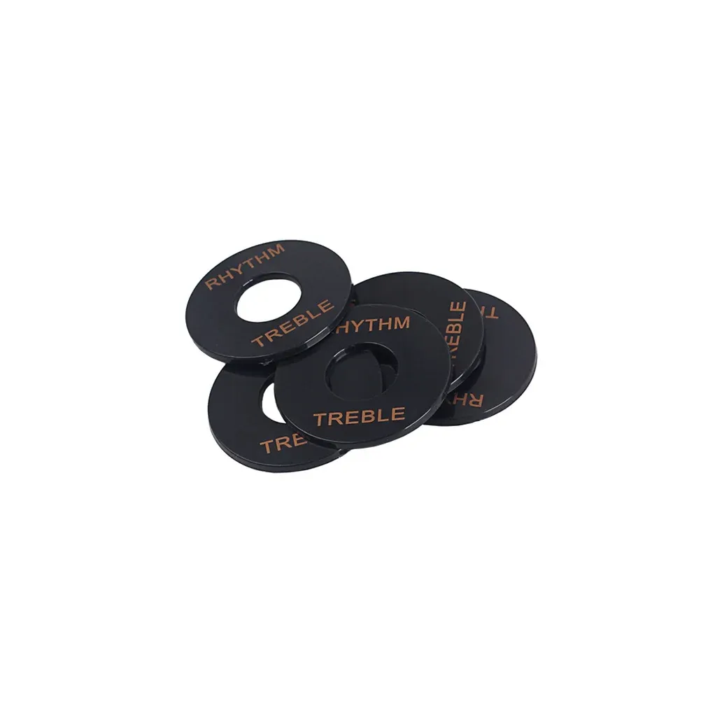 5Pcs Black Plastic Rhythm Treble Washer Ring for Electric Guitar Gn601 - Professional & Affordable Replacement Parts thumbnail 5