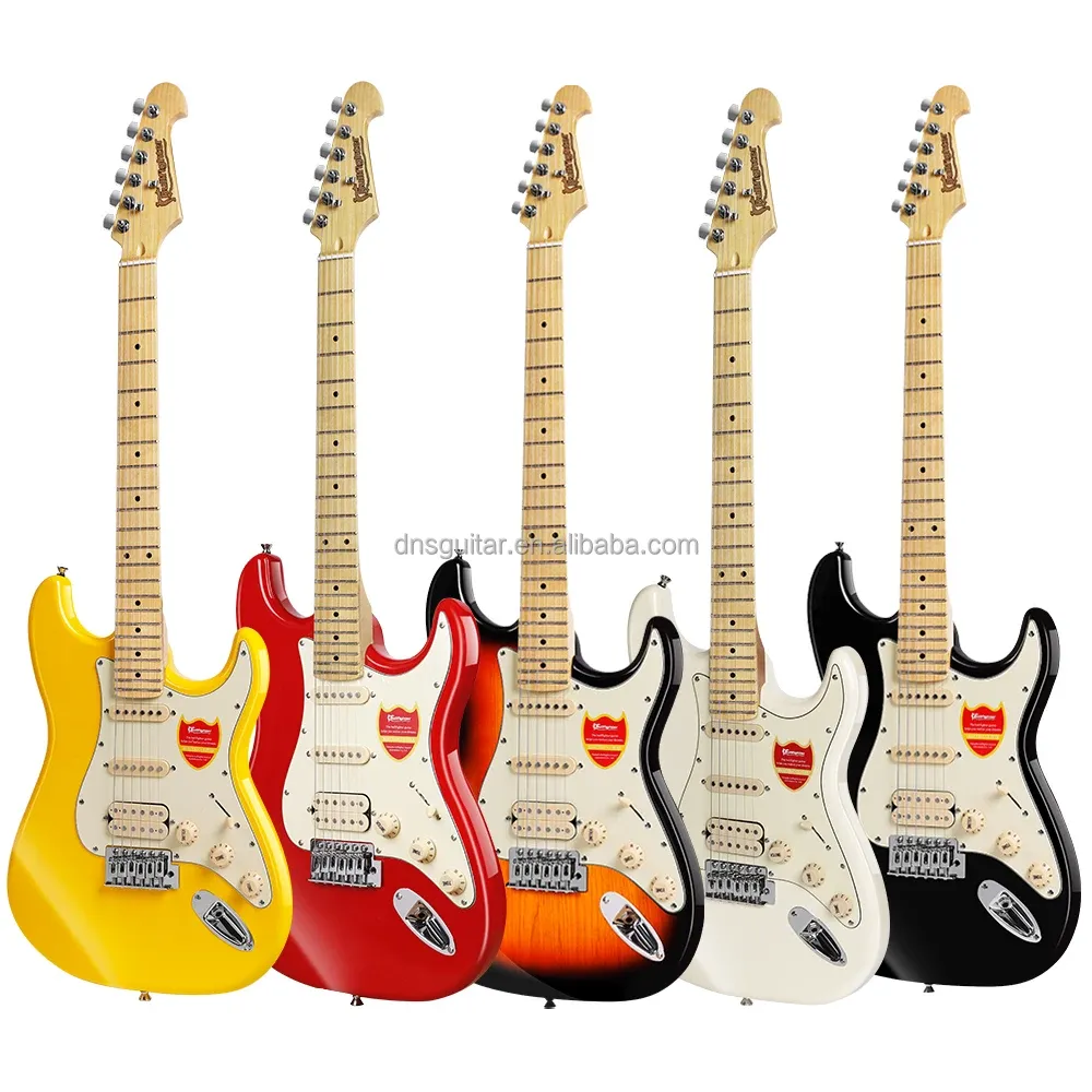 Affordable 22 Fret ST Electric Guitar Kit, OEM DIY Model D-120, 6 Strings, Poplar Body, Maple Fretboard, Glossy Finish, Chrome Hardware, S-S-H Pickups for Beginners & Enthusiasts showcase 2