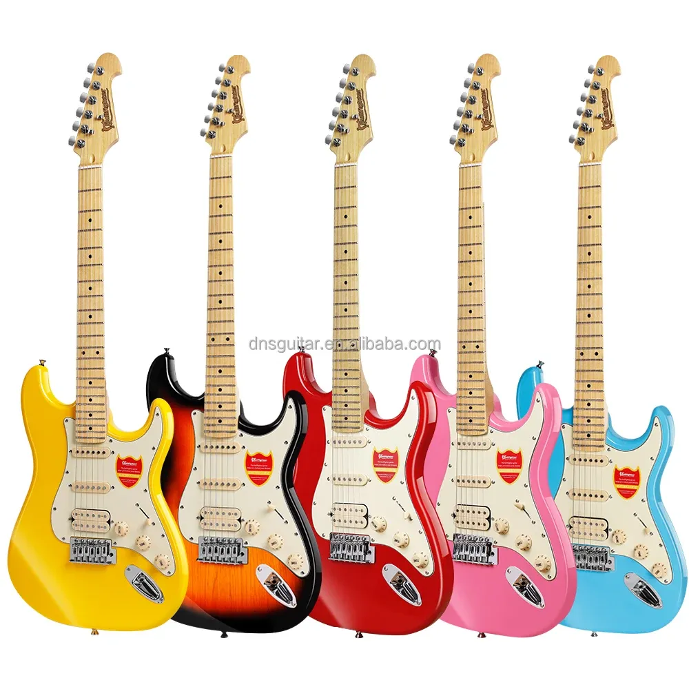 Affordable 22 Fret ST Electric Guitar Kit, OEM DIY Model D-120, 6 Strings, Poplar Body, Maple Fretboard, Glossy Finish, Chrome Hardware, S-S-H Pickups for Beginners & Enthusiasts showcase 4