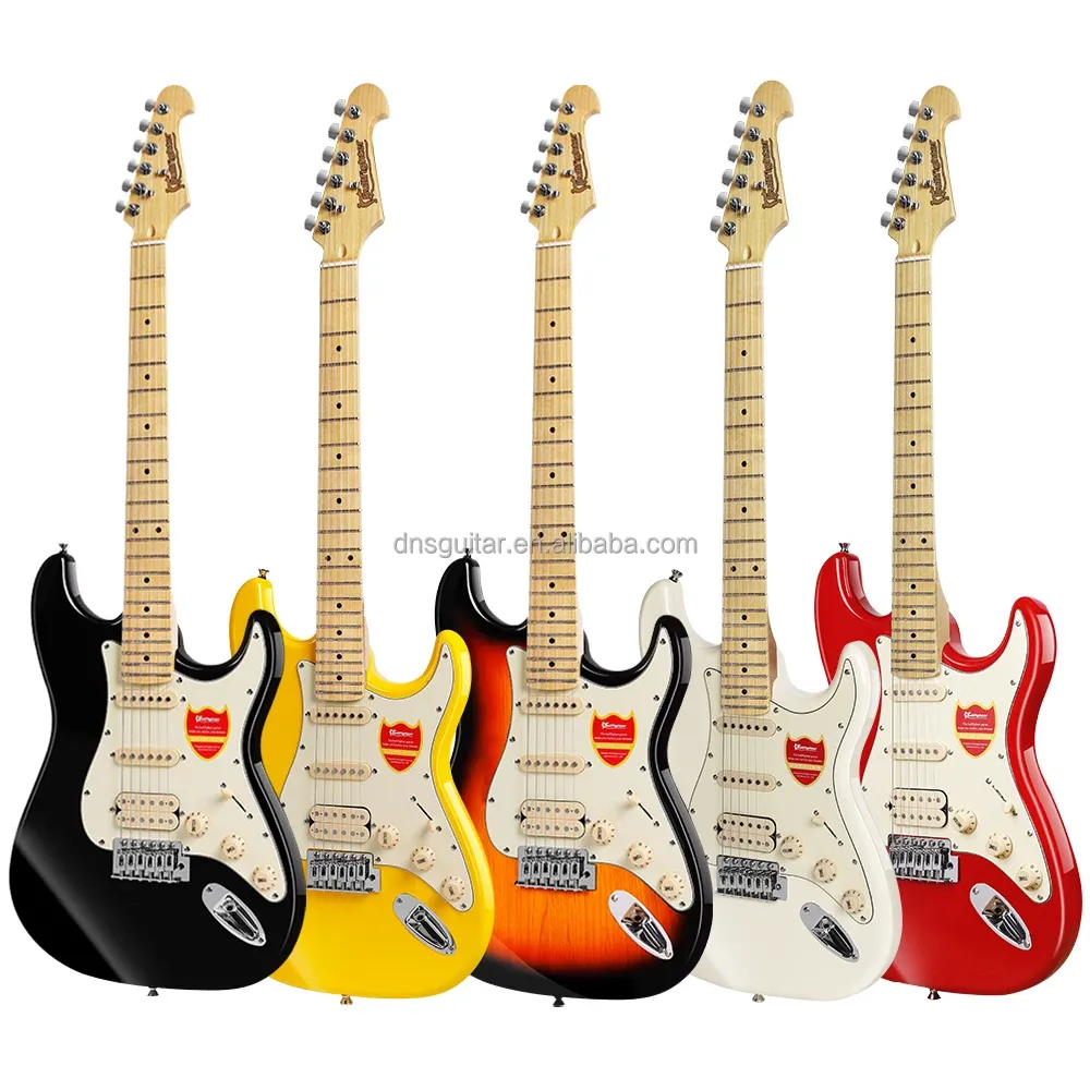 Affordable 22 Fret ST Electric Guitar Kit, OEM DIY Model D-120, 6 Strings, Poplar Body, Maple Fretboard, Glossy Finish, Chrome Hardware, S-S-H Pickups for Beginners & Enthusiasts showcase 3