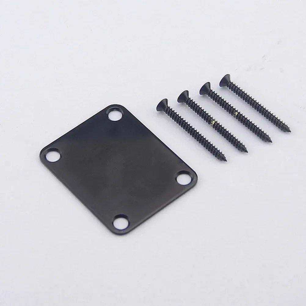 3Pcs Black Metal Guitar Neck Plate for Electric Bass - Durable Reinforcement Joint Board with Ergonomic Design, Essential Instrument Part for Musicians showcase 6