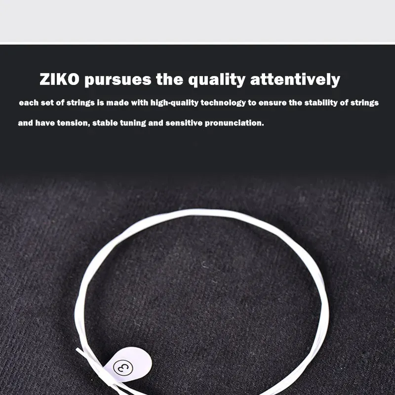 ZIKO Ukulele Strings Set - Soprano, Concert, Tenor - Nylon & Metal LOW G - Professional Musical Instrument Accessories for Beginners & Enthusiasts showcase 3