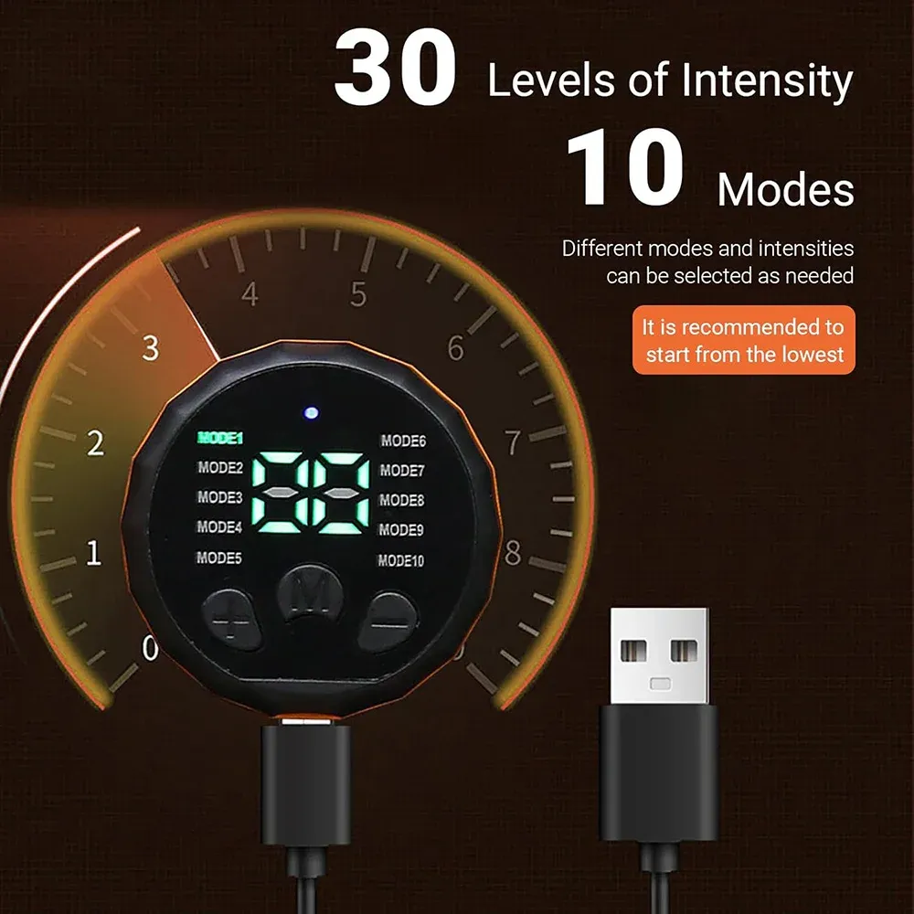 Smart Muscle Toner Abdominal Belt - USB Rechargeable Abs Trainer with 10 Modes & 30 Intensity Levels for Home Gym Fitness Training showcase 4