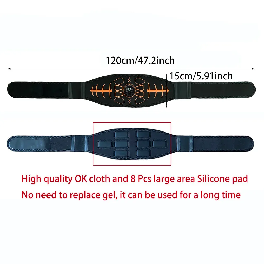 Smart Muscle Toner Abdominal Belt - USB Rechargeable Abs Trainer with 10 Modes & 30 Intensity Levels for Home Gym Fitness Training showcase 1