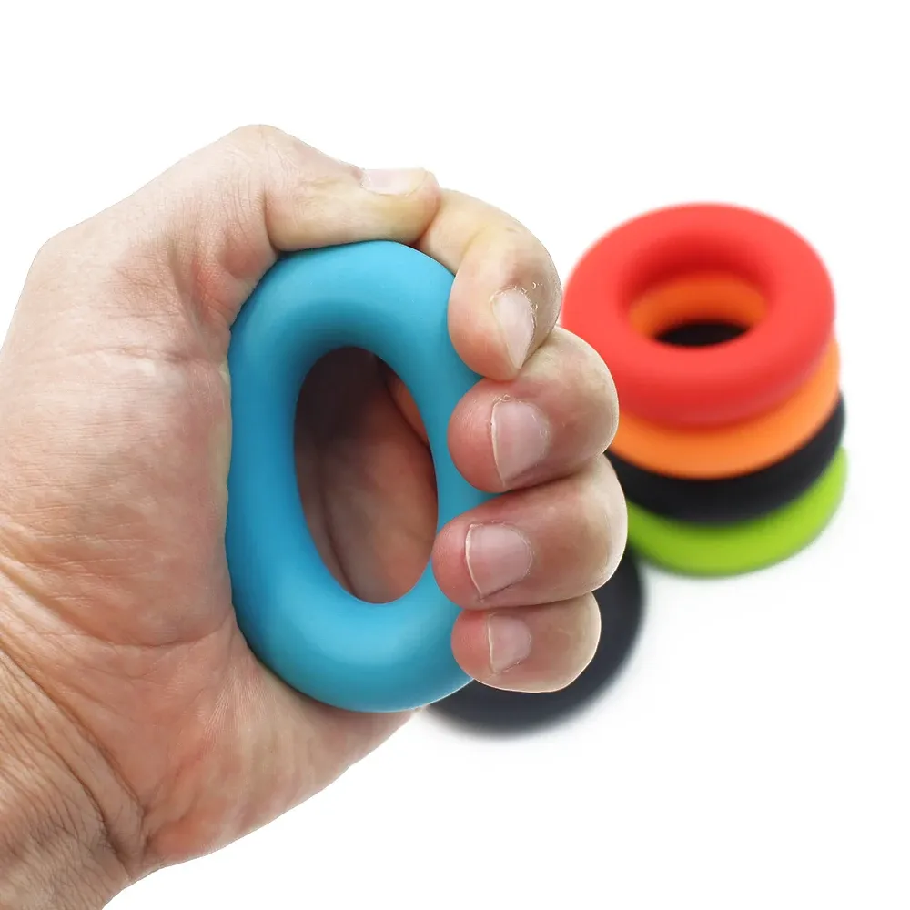Silicone Hand Grip Strengthener Ring for Finger & Forearm Exercise - Portable Stress Relief Tool for Gym, Home, Rehabilitation - 30-60LB Resistance thumbnail 1
