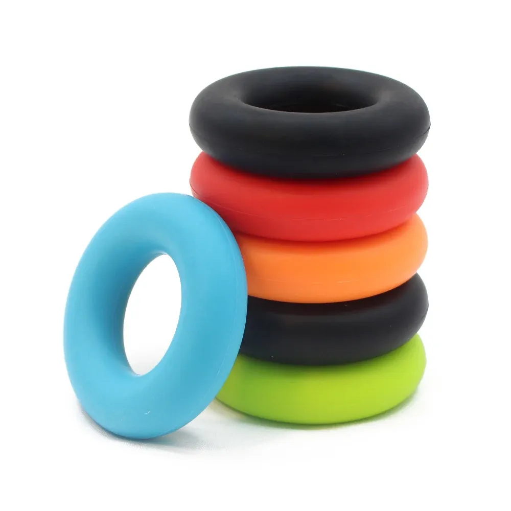 Silicone Hand Grip Strengthener Ring for Finger & Forearm Exercise - Portable Stress Relief Tool for Gym, Home, Rehabilitation - 30-60LB Resistance thumbnail 2