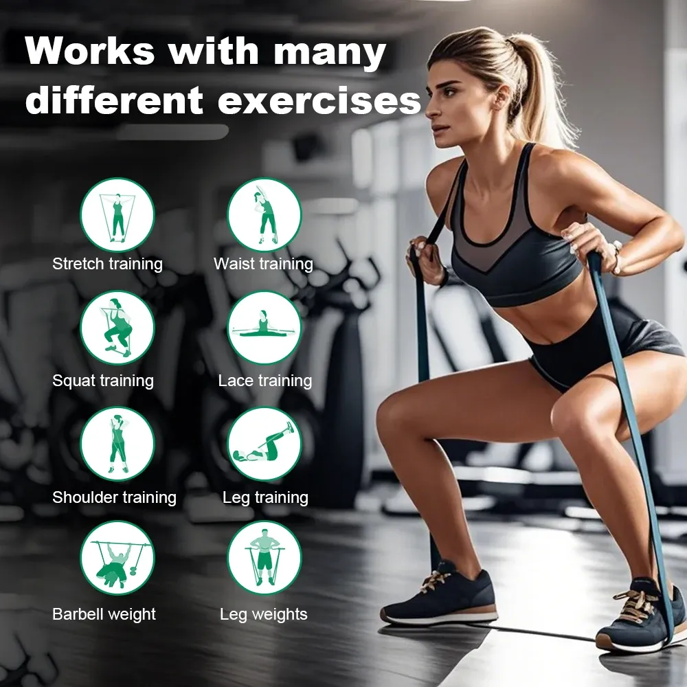 Adjustable Resistance Bands 5-120lbs for Fitness, Boxing, Agility Training, Yoga, Pilates - Home Gym Workout Equipment for Men & Women thumbnail 3
