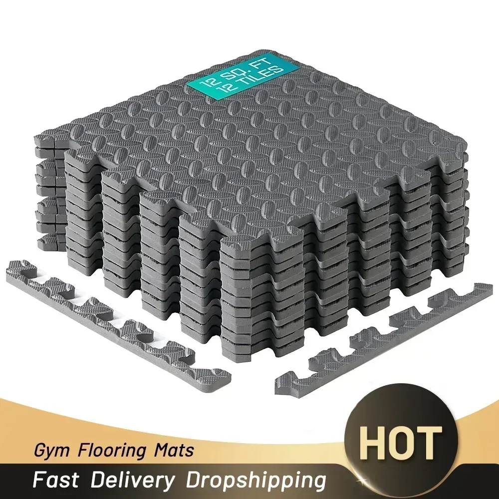 Interlocking Foam Floor Tiles - Puzzle Fitness Mats for Home Gym, Kids Play Area, Non-Slip EVA Mats, 1cm Thick, Easy Assembly & Cleaning thumbnail 1