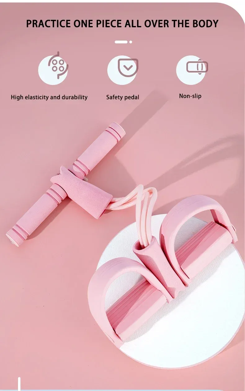 Home Gym Resistance Bands Set - 4 Elastic Tubes for Full Body Workout, Abdominal Exercises, Yoga, and Fitness Equipment for Men & Women showcase 6